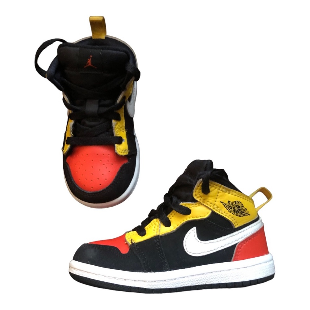 🔥Nike🔥Air Jordan 1 Retro Mid SE Amarillo Team Orange Toddler Size 6c